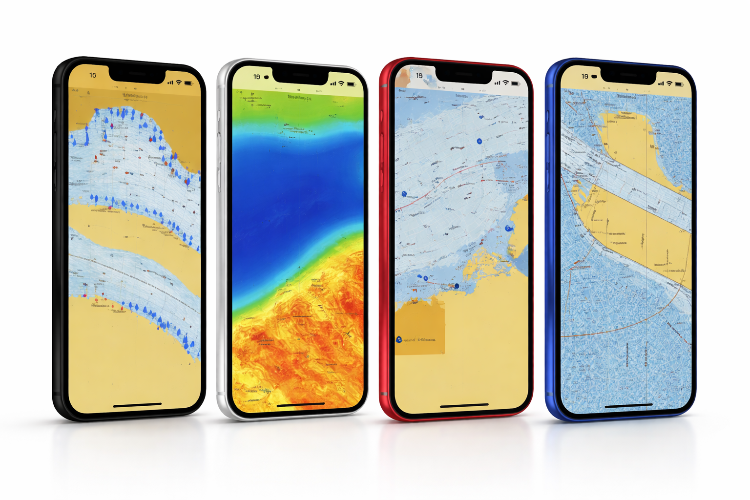 Mobile navigation apps on iOS devices