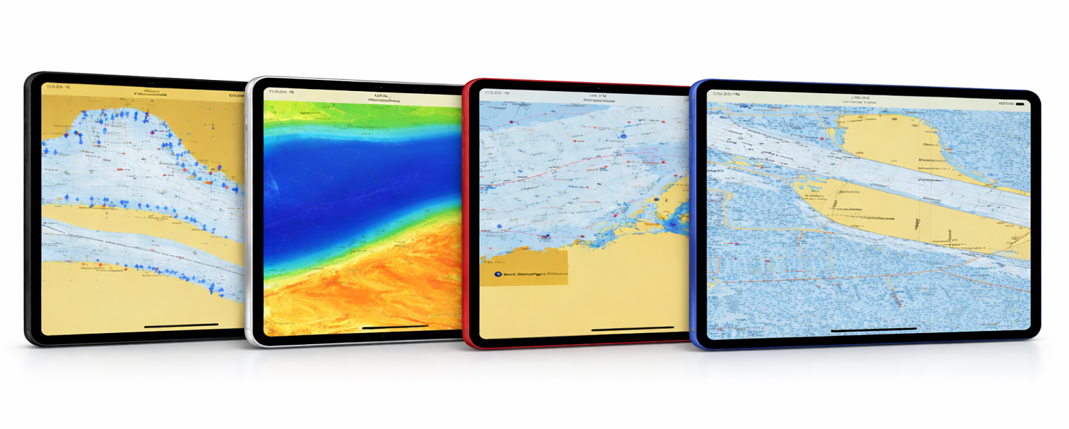 Official chart maps on iPad devices